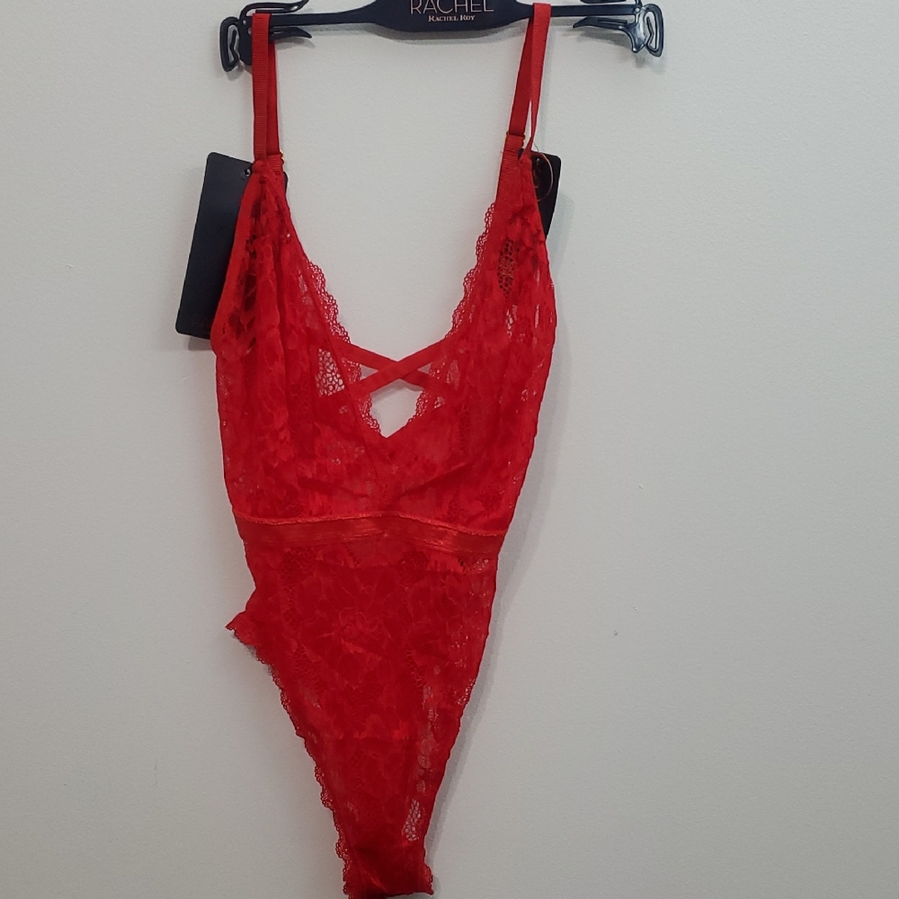 Rachel Crimson Lace Slip
